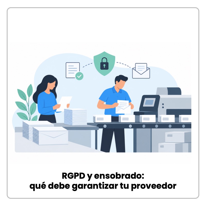 RGPD y ensobrado: qué debe garantizar tu proveedor antes de externalizar tus envíos